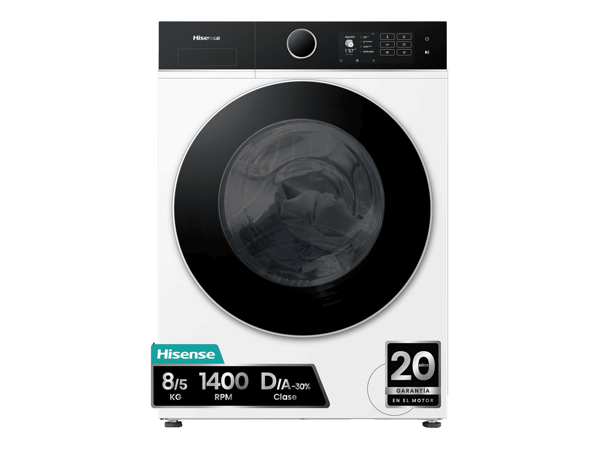 WD5I8043BWF - Lavasecadora De Libre Instalación, A-30% (ECO 40-60ºC), 8 kg/5 kg , 1400 rpm, Blanco